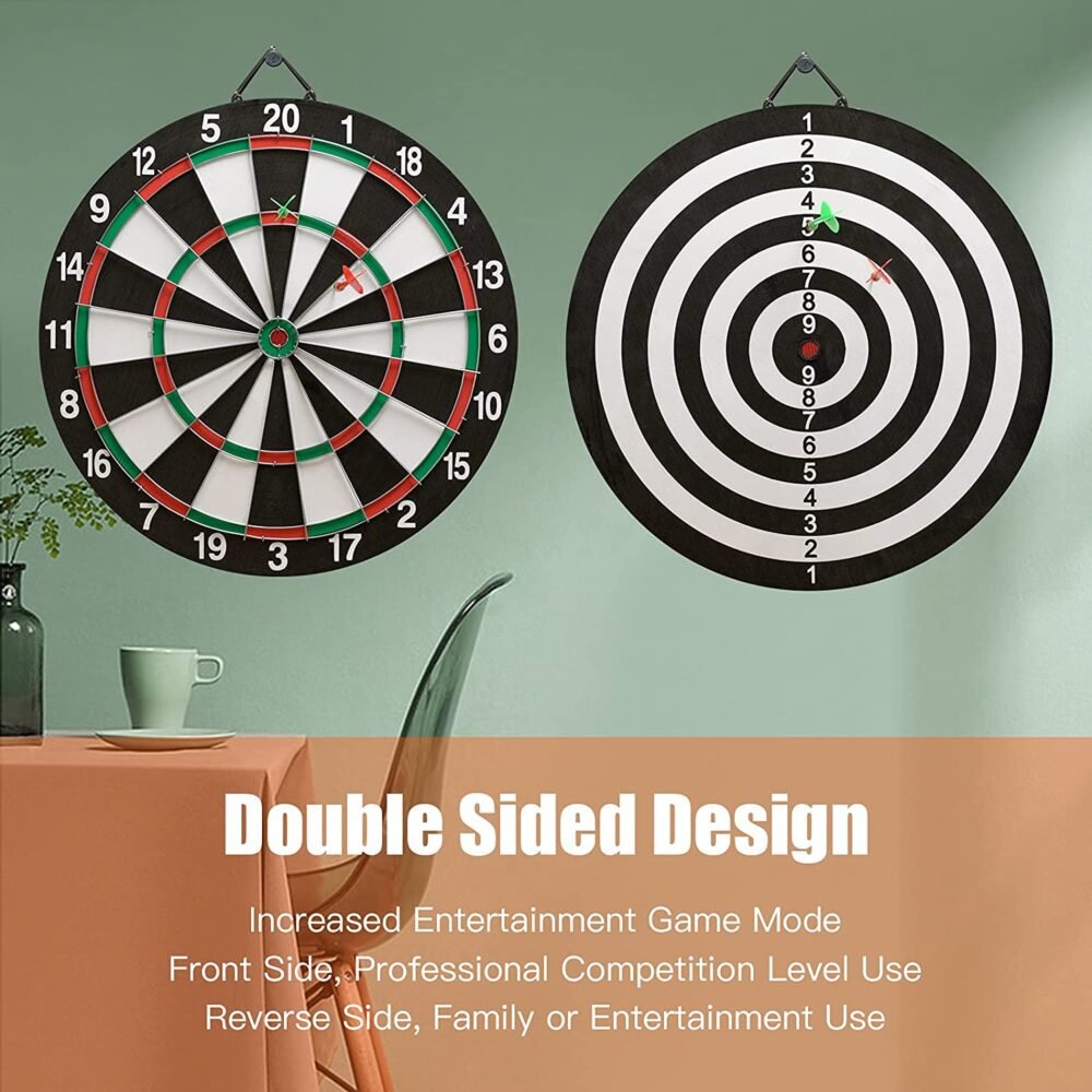 Jeu de fléchettes NC double face de 17 pouces – Image 6