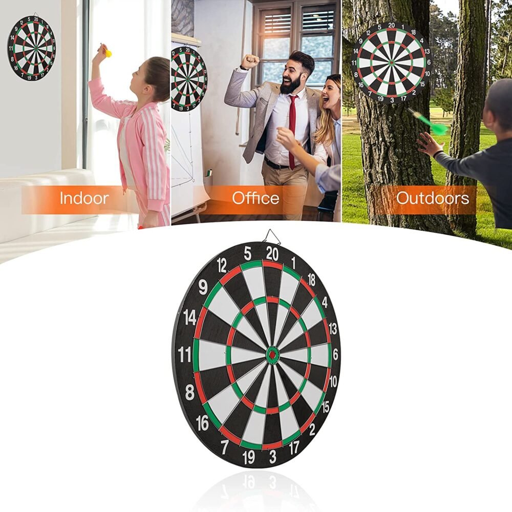 Jeu de fléchettes NC double face de 17 pouces – Image 5