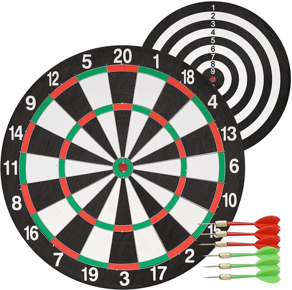Jeu de fléchettes NC double face de 17 pouces
