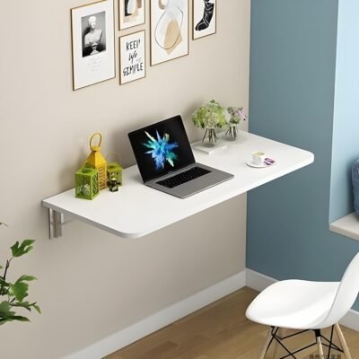 Table Murale Pliable Blanc Grand Taille